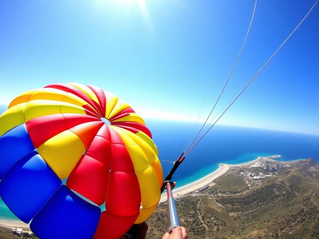 Parasailing over Marbella
